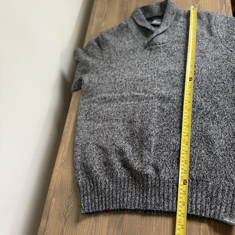 Eddie Bauer Men's Medium Gray Wool Blend Long Sleeve Sweater - Picture 7 of 7